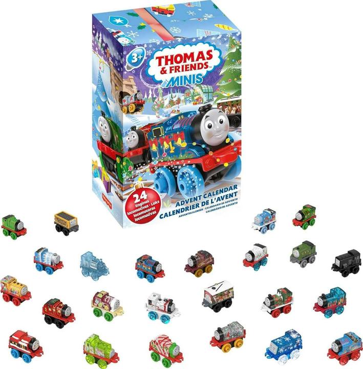 Actual product image Fisher-Price Thomas & Friends MINIS Advent Calendar, 24 Miniature Toy Trains and Vehicles for Preschool Kids, HRF