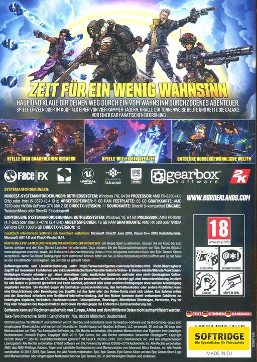 Actual product image 2K Games Borderlands 3 (PC, DE)