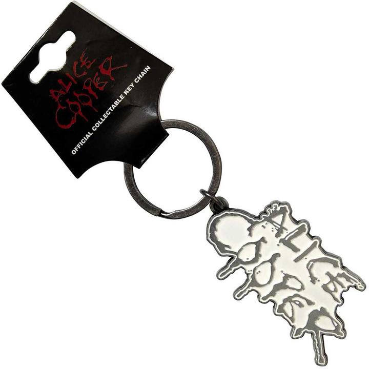 Alice Cooper Dripping Logo Silver Schlüsselanhänger