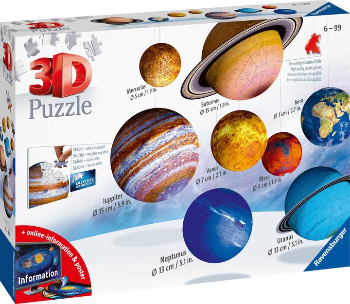 Produktbild Ravensburger 3D Sonnensystem (540 Teile)