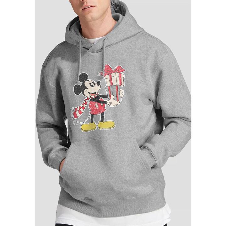 Actual product image Disney Mens Mickey Mouse Present Christmas Hoodie (M)