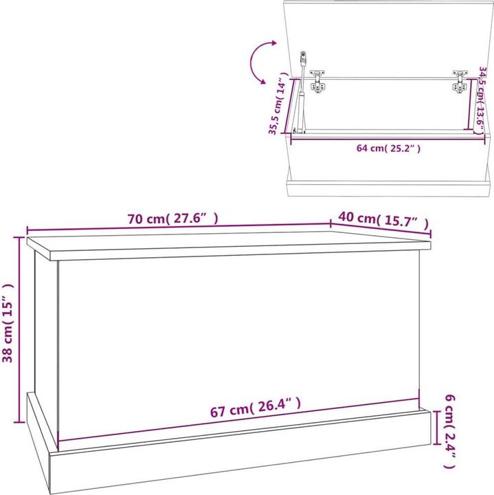 Immagine prodotto VidaXL Giata (70 x 40 x 38 cm)