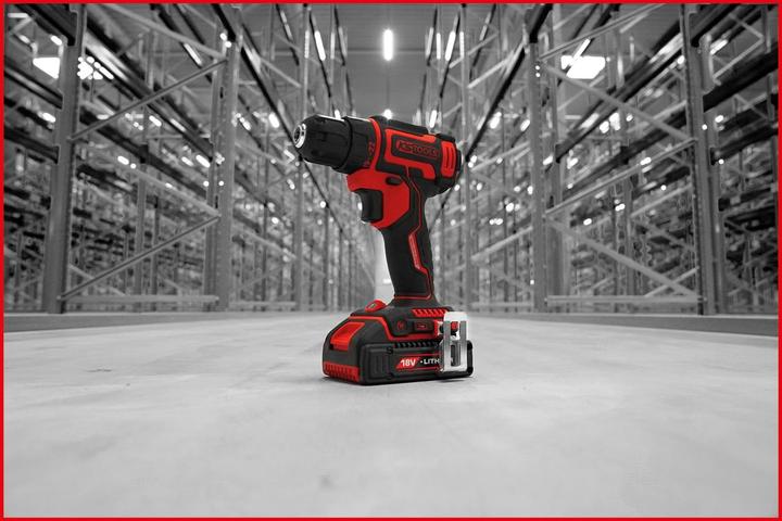 Actual product image KS Tools eMONSTER brushless cordless drill and screwdriver set, 4 pcs| 18 volt, 2 batteries and charger (Rechargeable battery operated)