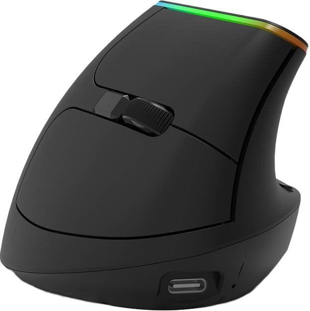 Actual product image Delux Wireless Vertical Mouse M618DB BT4.0 + 2.4Ghz 4000DPI RGB (Wireless)