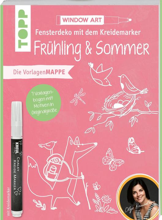 Vorlagenmappe Fensterdeko mit dem Kreidemarker - Frühling & Sommer (Allemand, Olya Kamieshkova, 2023)