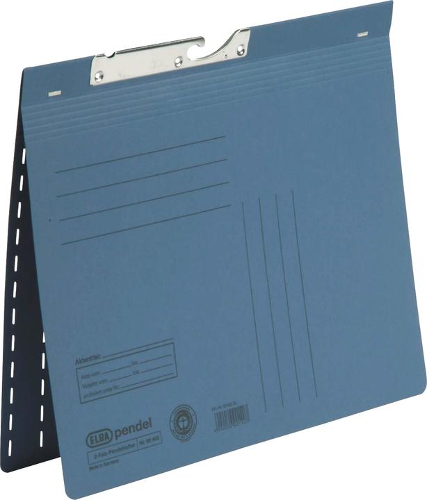 Produktbild Elba Zweifalz-Pendelhefter, DIN A4, Manilakarton, blau (A4, 25 x)