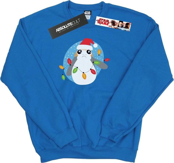 Star Wars The Last Jedi Porg Christmas Lights Sweatshirt (XL)