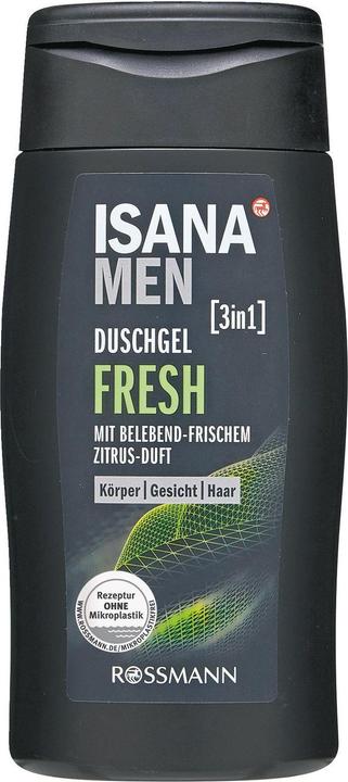 Actual product image Isana MEN Shower Gel 3 in 1 Fresh 300 ml (300 ml)