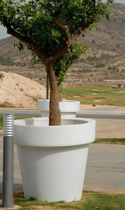 Actual product image Newgarden MAGNOLIA 120 LED XXL flower pot, planter illuminated very large outdoor E27 ø120x114cm IP6