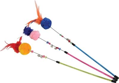Produktbild Zolux Cat Toy Pompon Fishing Rod As (Plüschspielzeug Katze)