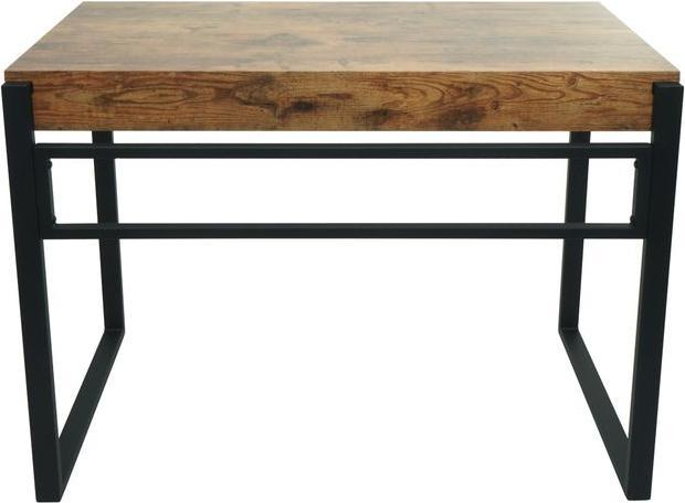 Image du produit Mendler Table console HWC-L53, métal 80x100x54cm - chêne sauvage foncé (80 x 100 x 54 cm)