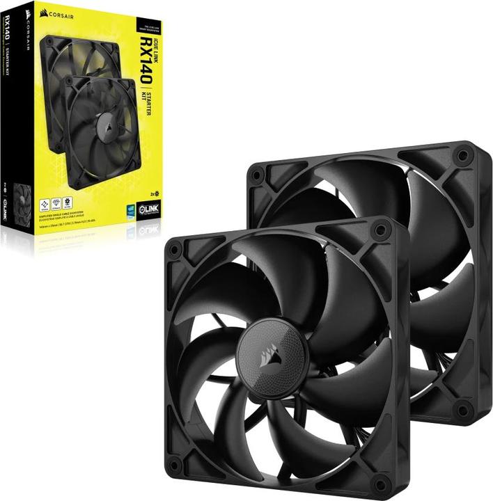 Produktbild Corsair RX Series, iCUE LINK RX140, 140mm Fan, Dual Fan Kit (140 mm, 2 x)