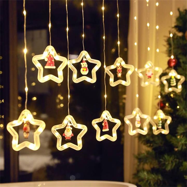 Image du produit Cover-Discount Guirlande lumineuse LED rideau étoiles (3 m)