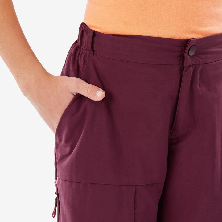 Produktbild Quechua Zip-Off-Hose Kinder Gr. 123–172 Wandern - MH500 bordeaux (8, 9, 10)