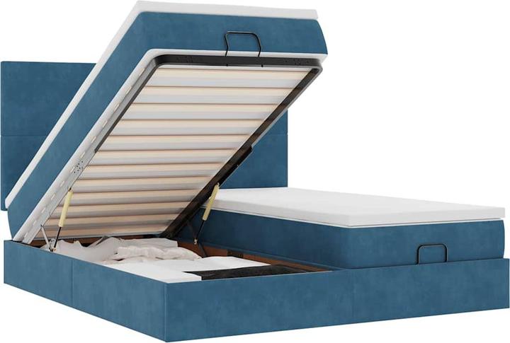 Immagine prodotto VidaXL Letto ottomano con materassi in velluto blu scuro 180x200 cm (180 x 200 cm)