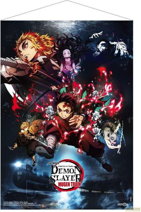 Actual product image POPbuddies Demon Slayer: Kimetsu no Yaiba wall scroll Mugen Train Key Visual 50 x 70 cm