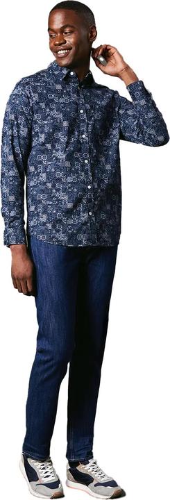 Actual product image Universal Textiles Mens Patchwork Long-Sleeved Shirt (XL)