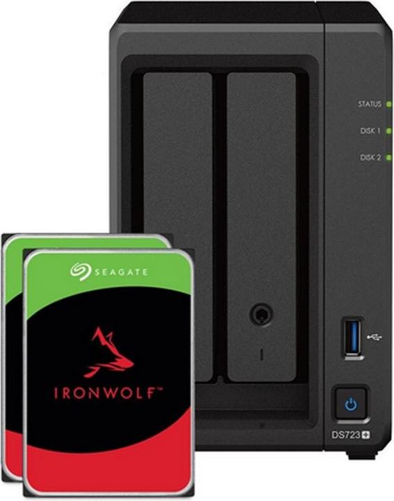 Actual product image Synology DS723+ (2 x 6 TB, Seagate Ironwolf)