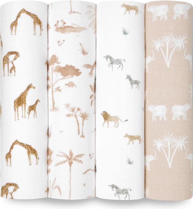 Produktbild aden + anais Mulltuch 4er Set Safari Dream (120 cm, 120 cm)