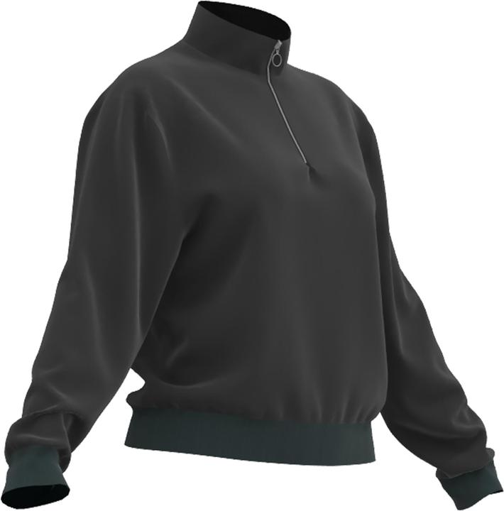 Produktbild Domyos Sweatshirt Damen Langarm Reissverschlusskragen - 120 schwarz (XL)