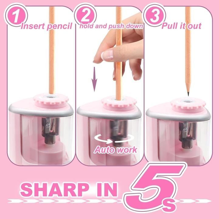 Produktbild ASMI Elektrischer Bleistiftspitzer Pink