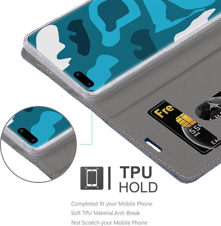 Produktbild Cadorabo Book Jeans Optik Cover (Huawei P40 Pro+)