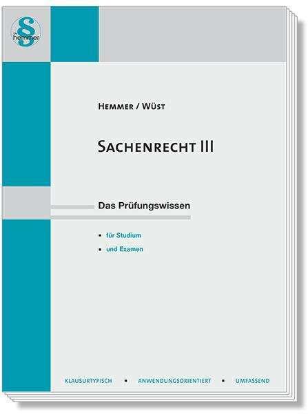 Produktbild Sachenrecht III (Deutsch, Achim Wüst, Clemens D'Alquen, Karl-Edmund Hemmer, 2024)