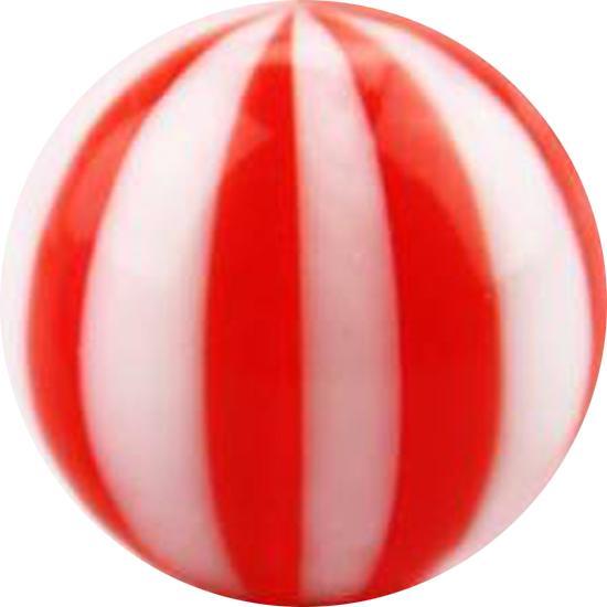 Actual product image Star Piercing Ball with twist red (Acrylic, without brass, Surgical steel 316L)