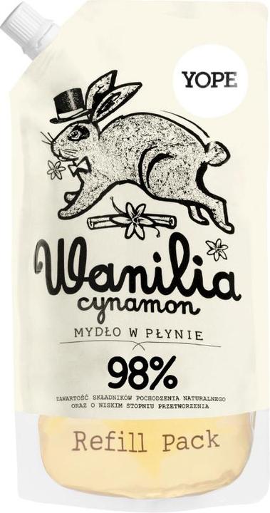 Actual product image Yope Moisturising Liquid Soap Refill Pack nawilżające mydło w płynie wkład Vanilla & Cinnamon 500ml (500 ml)
