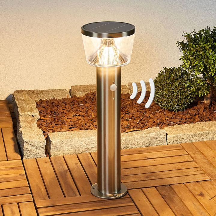 Produktbild Lindby Antje LED Solarzelle Garten Leuchte w/Sensor Stainless Steel (400 lm, IP44)