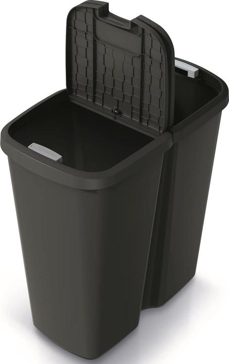 Actual product image Hrb Mülleimer mit 2 Fächern (2x 25L) für Mülltrennung (50 l)