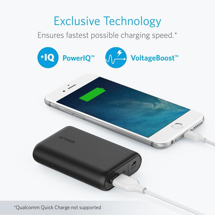 Immagine prodotto Anker Powerbank PowerCore 10000mAh, nero (10000 mAh, 36 Wh)