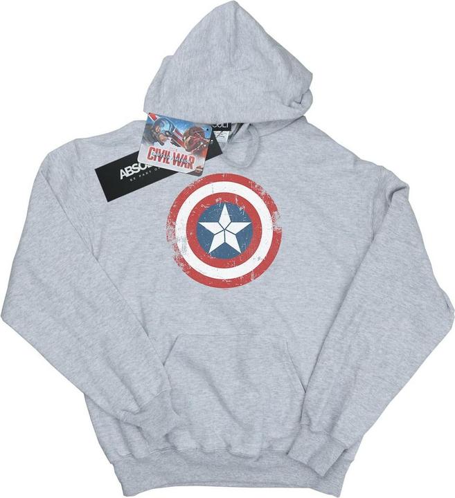 Produktbild Captain America Civil War Distressed Shield Kapuzenpullover (XXL)