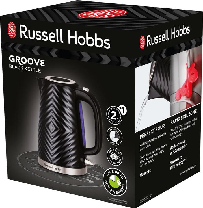 Actual product image Russell Hobbs 26380-70 Groove Kettle black (1.70 l)