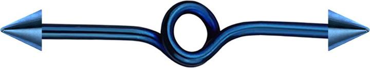 Immagine prodotto Star Piercing Barbell arco blu scuro con due coni (senza ottone, Acciaio chirurgico 316L)