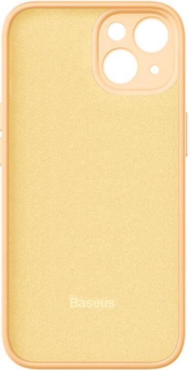 Actual product image Baseus Liquid Silica Gel Case for iPhone 14 Plus (sunglow)+ tempered glass + cleaning kit (Apple iPhone 14 Plus)