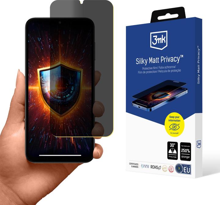 Actual product image 3MK Samsung Galaxy M15 5G - Silky Matt Privacy (1 Piece, Samsung Galaxy A15 5G)