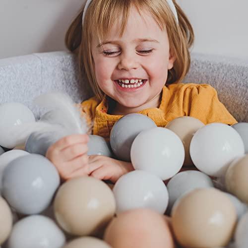 Produktbild Activity Board Baby Foam Round Ball Pit 90x30cm ohne Bälle Zertifiziert, Samtkordel, Sand
