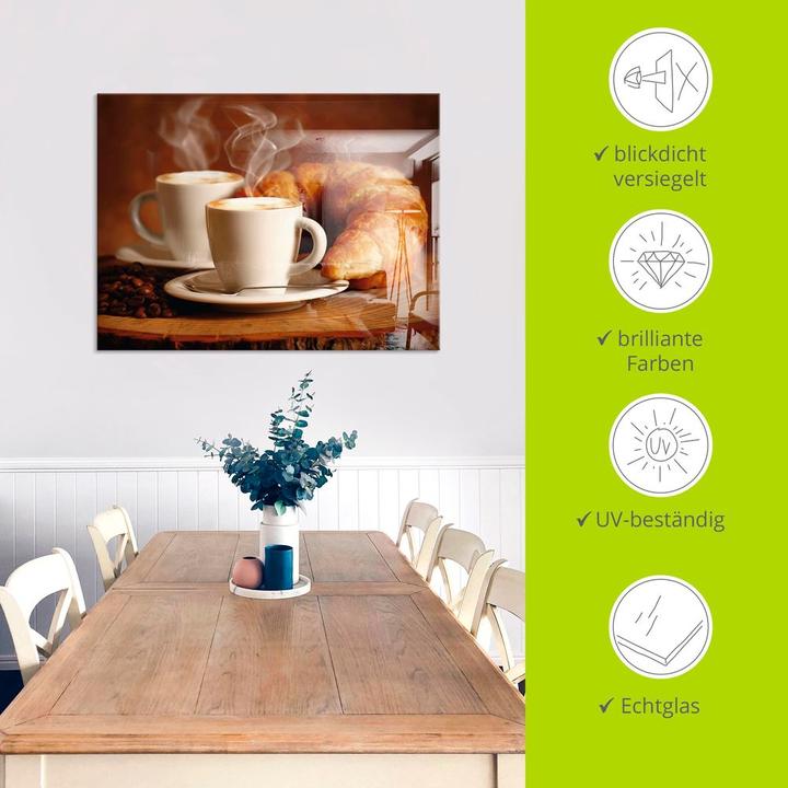 Produktbild Artland Dampfender Cappuccino und Croissant T5XO (20x20 cm)