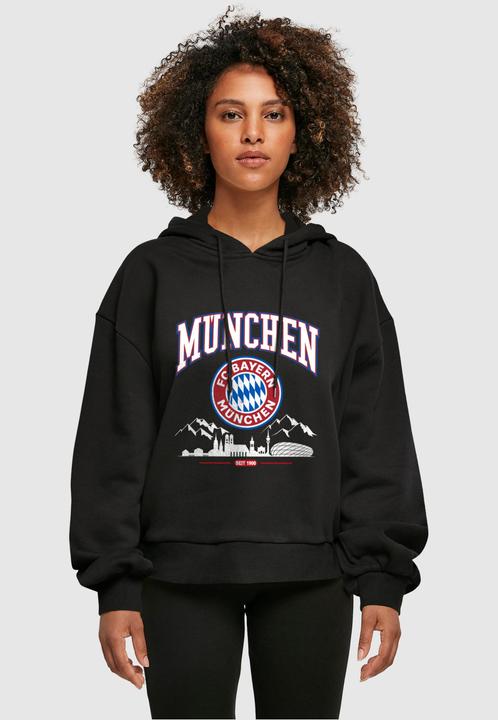 Immagine prodotto FC Bayern München Felpa con cappuccio oversize organica da donna FC Bayern Skyline for grey - 115405 (4XL)