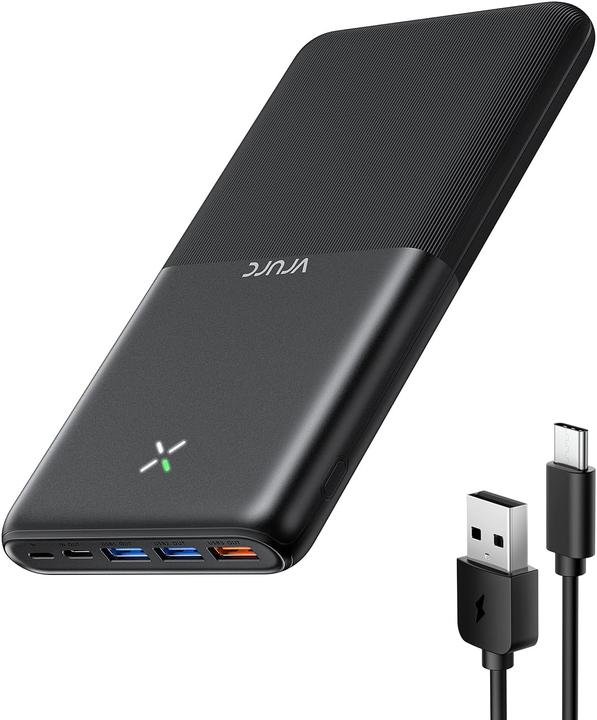 Vrurc Powerbank 30000mAh, 22.5W, 4 Ausgänge, 3 Eingänge (30000 mAh, 22.50 W)