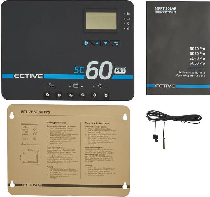 Image du produit Ective SC 60 Pro Régulateur de charge solaire MPPT 12V/24V/36V/48V 60A