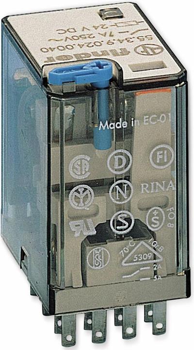 Actual product image Finder 55.34.9.024.5040 Plug-in relay 24 V/DC 7 A 4 changeover contacts 1 pc.