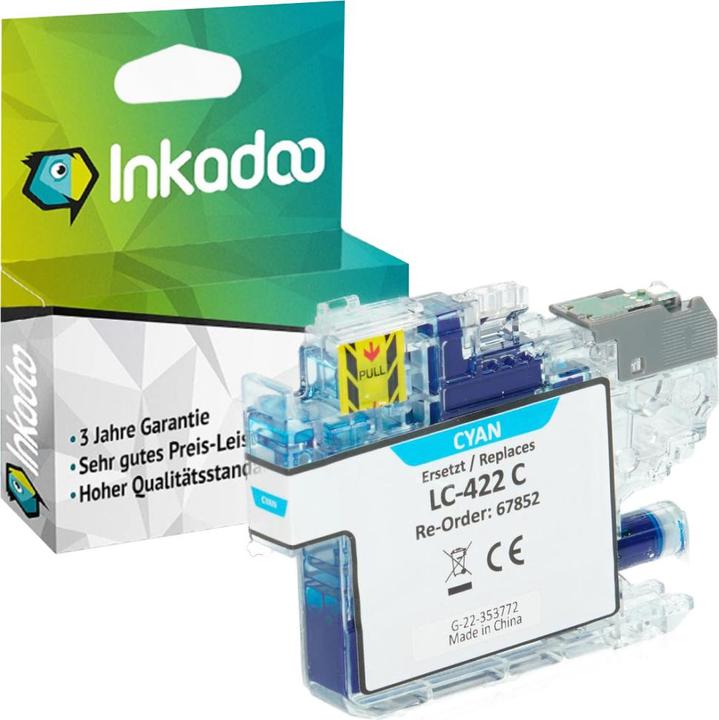 Produktbild Inkadoo Kompatibel Tinte für Brother LC-422 (C)
