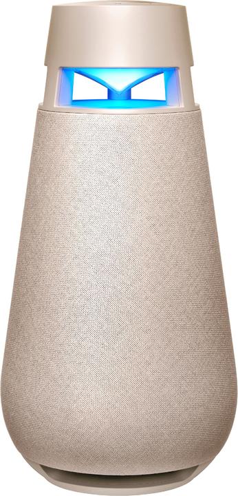 Image du produit LG XBOOM 360 XO3, Enceinte omnidirectionnelle 50W, éclairage, IP54, Bluetooth 5.1, Beige (24 h)