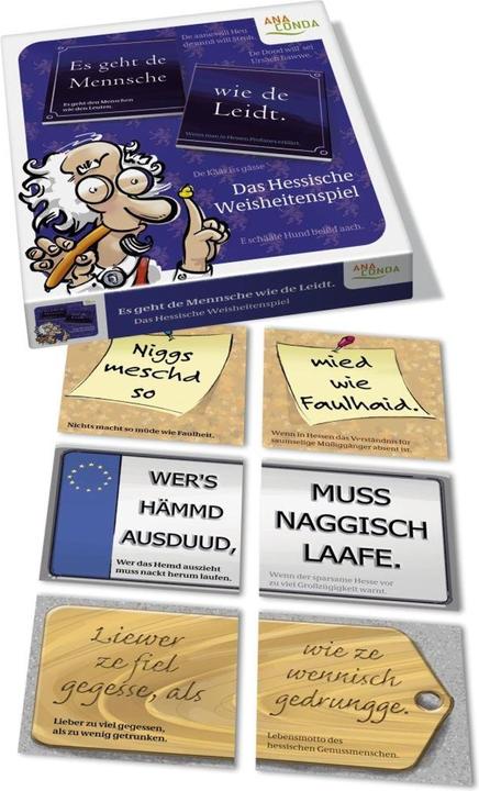 Produktbild Es geht de Mensche wie de Leidt - Das hessische Weisheitenspiel