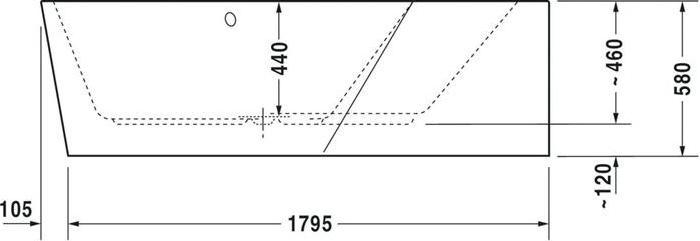 Produktbild Duravit Badewanne PAIOVA 5 Ecke rechts, 1900x1400mm weiss (267 l, 190 cm, 140 cm)