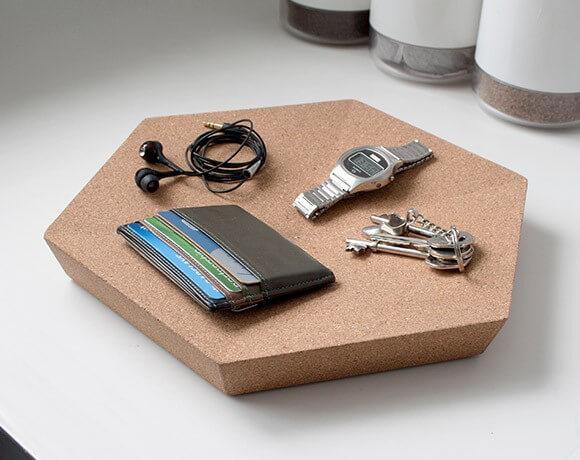Actual product image j-me HEX cork tray