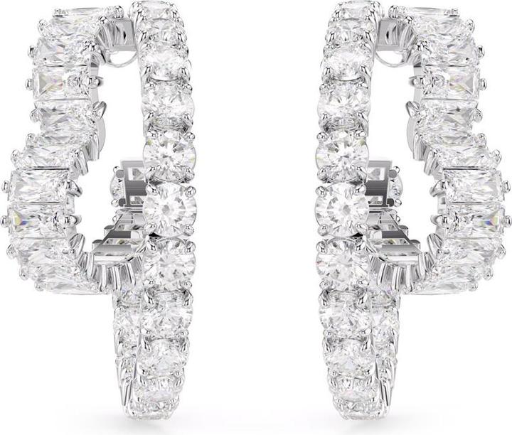 Image du produit Swarovski Matrix Kreolen Verschiedene Schliffe Herz Weiss (Métal Swarovski)