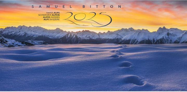 Image du produit Calendrier des Alpes suisses 2025 (59 x 29 cm, Couverture rigide, Allemand)